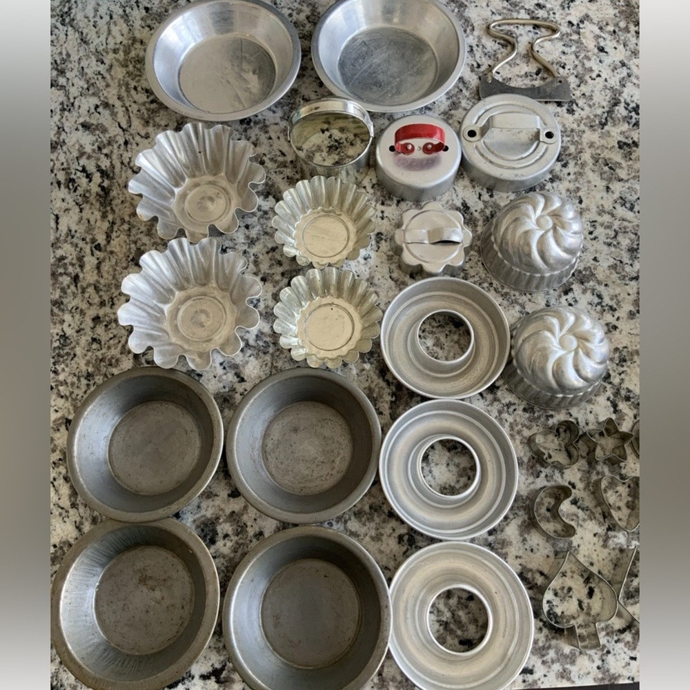 Antique Vintage Baking Utensils Cookie Cutters - Lot